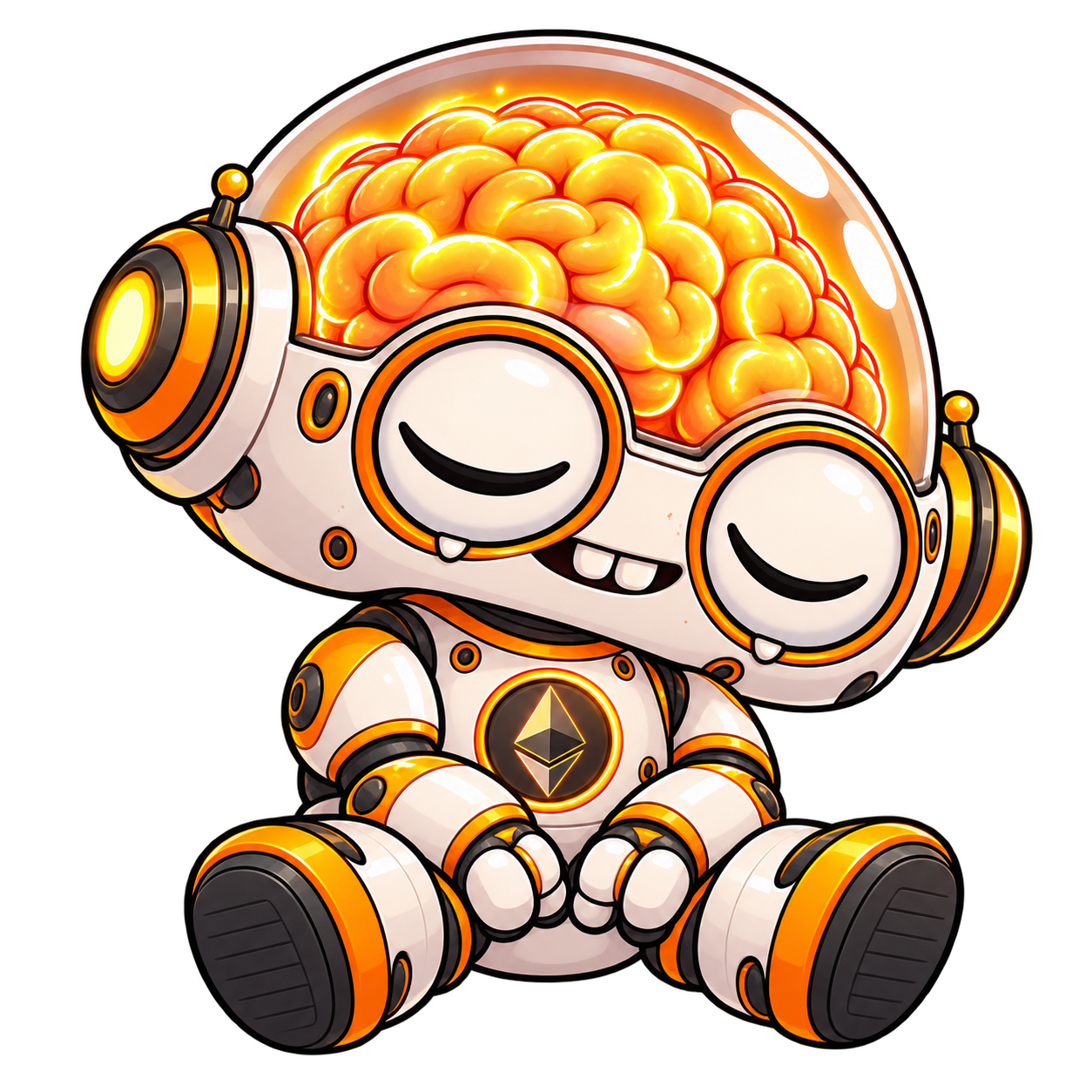 Superintelligent Idiot resting with closed eyes.
